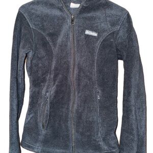 Columbia Women's Dark Gray Full-Zip Teddy Fleece Jacket